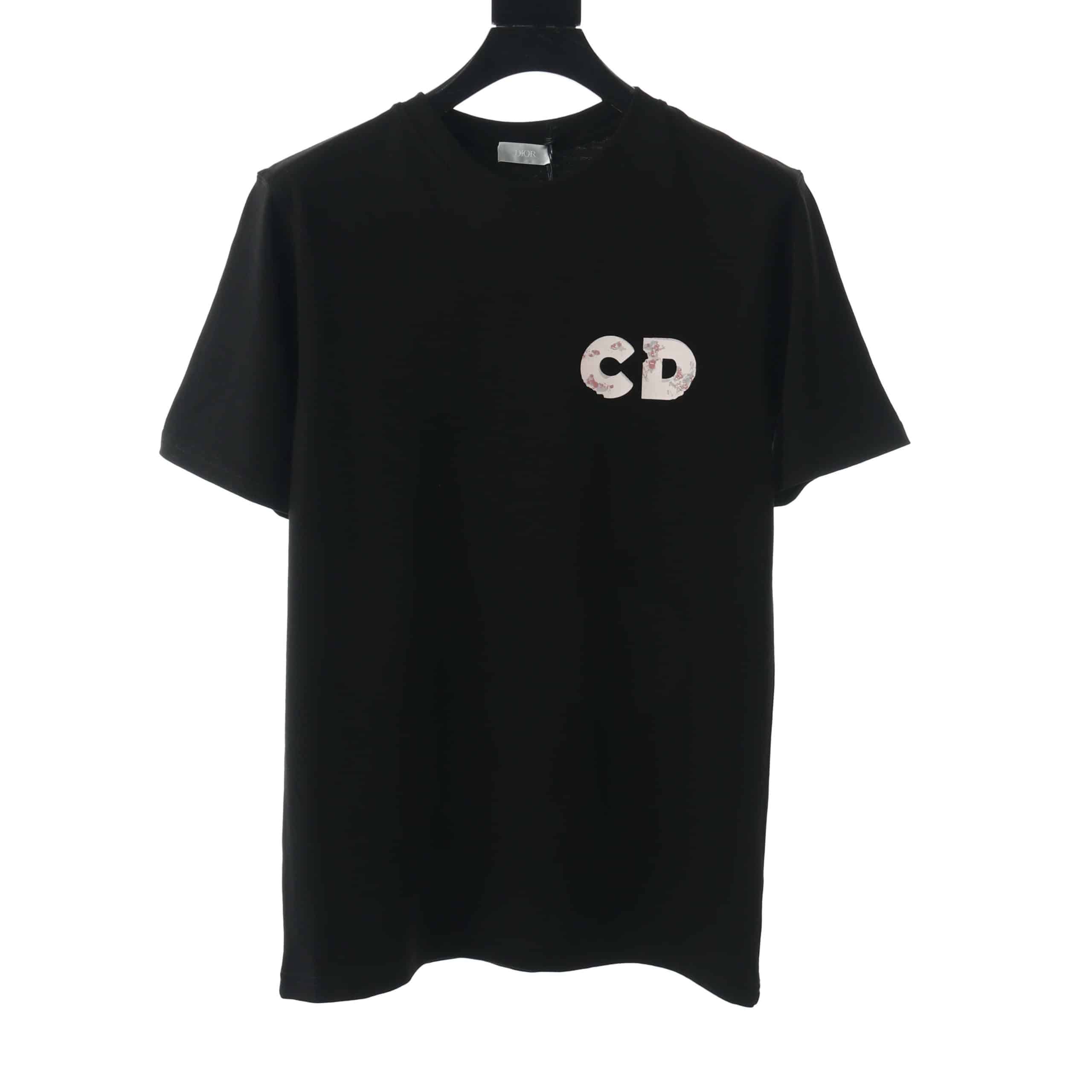 DIOR COUPLE BASKETBALL TIGHT-KNIT BLACK T-SHIRT