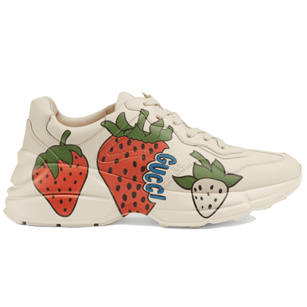 GUCCI RHYTON SNEAKER WITH STRAWBERRY