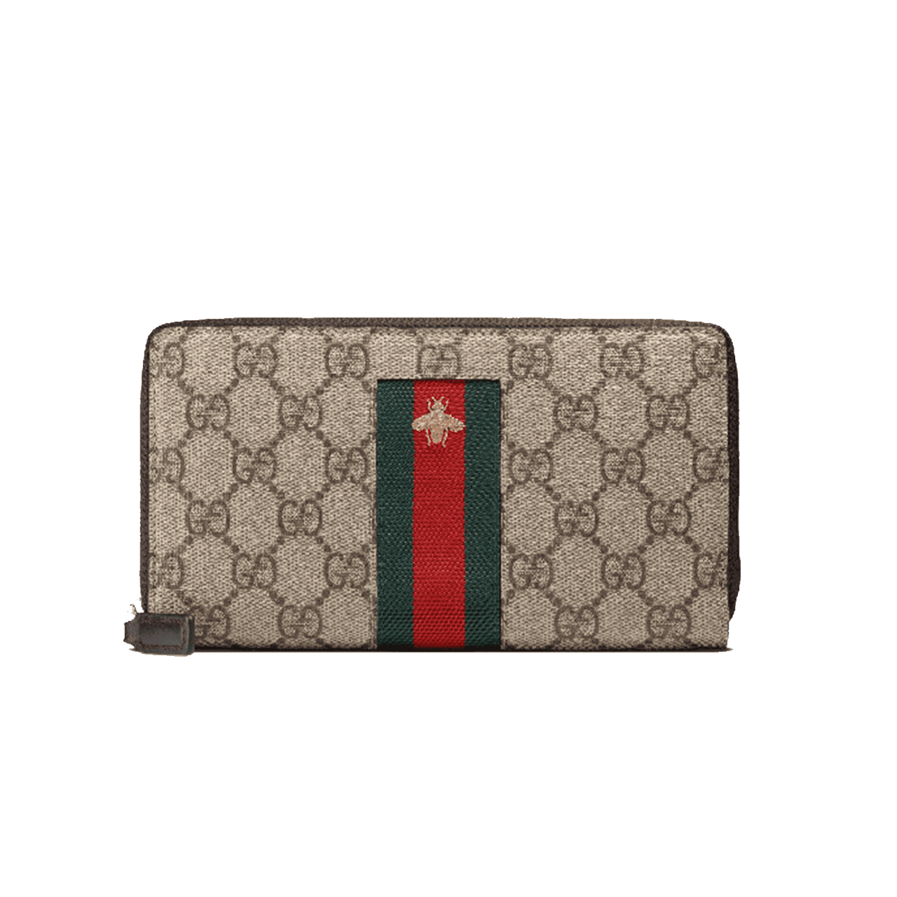GUCCI WEB GG SUPREME ZIP AROUND WALLET