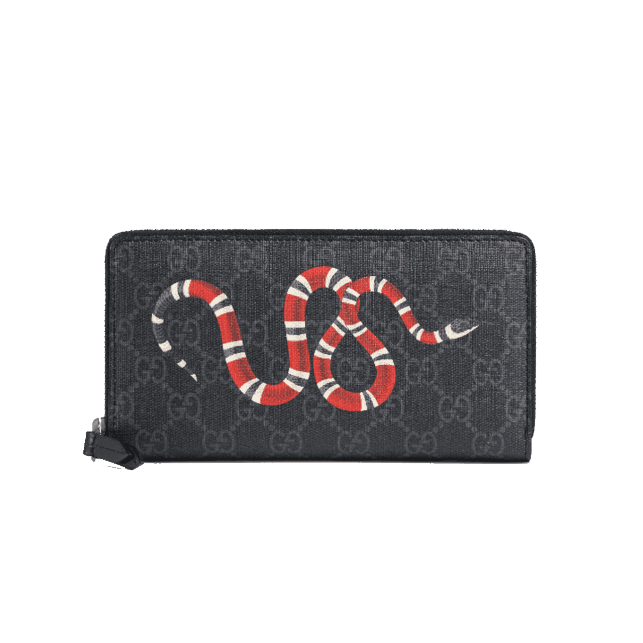 GUCCI WALLET KINGSNAKE PRINT GG SUPREME ZIP GC1