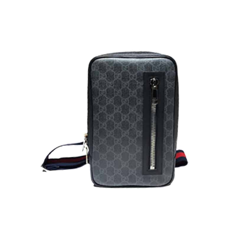 GUCCI ALL OVER PRINT MESSENGER BAG BLACK - GBC31