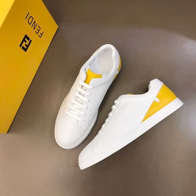 FENDI CORNER BUGS LOW-TOP SNEAKERS IN WHITE - FD07