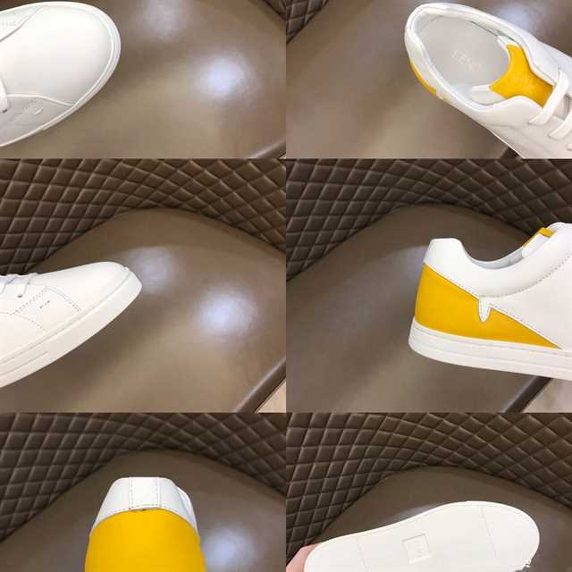 FENDI CORNER BUGS LOW-TOP SNEAKERS IN WHITE - FD07