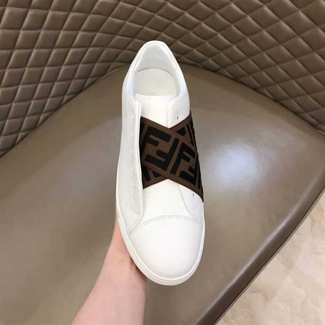 FENDI CRISSCROSS FF STRAPS SLIP-ON SNEAKERS - FD10