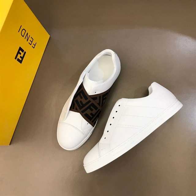 FENDI CRISSCROSS FF STRAPS SLIP-ON SNEAKERS - FD10