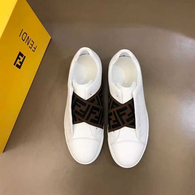 FENDI CRISSCROSS FF STRAPS SLIP-ON SNEAKERS - FD10