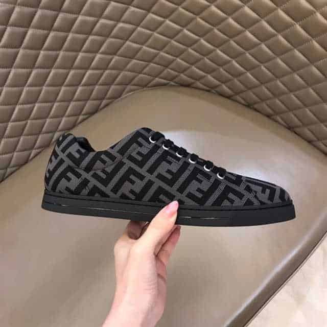 FENDI FF MOTIF MESH SNEAKERS - FD14