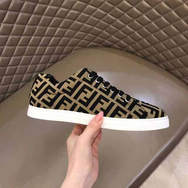 FENDI FF MOTIF MESH SNEAKERS - FD15