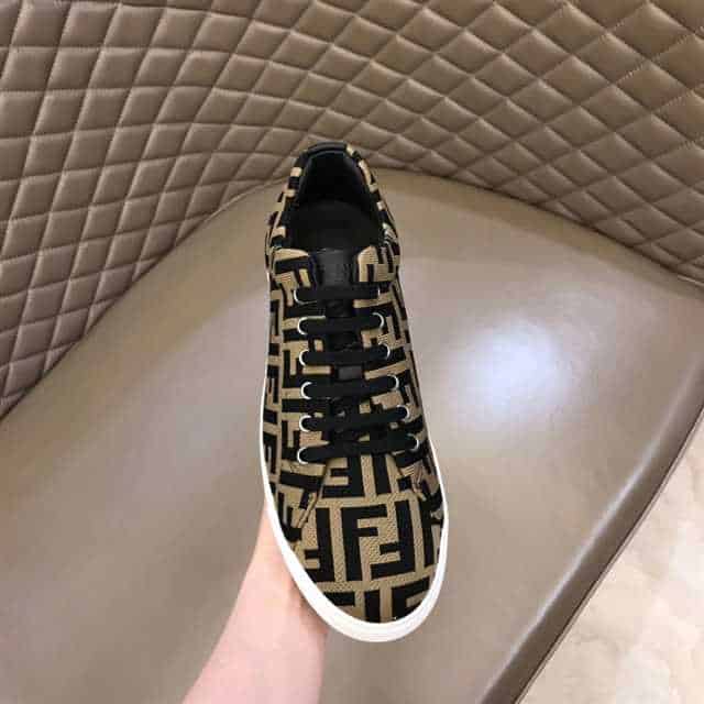 FENDI FF MOTIF MESH SNEAKERS - FD15