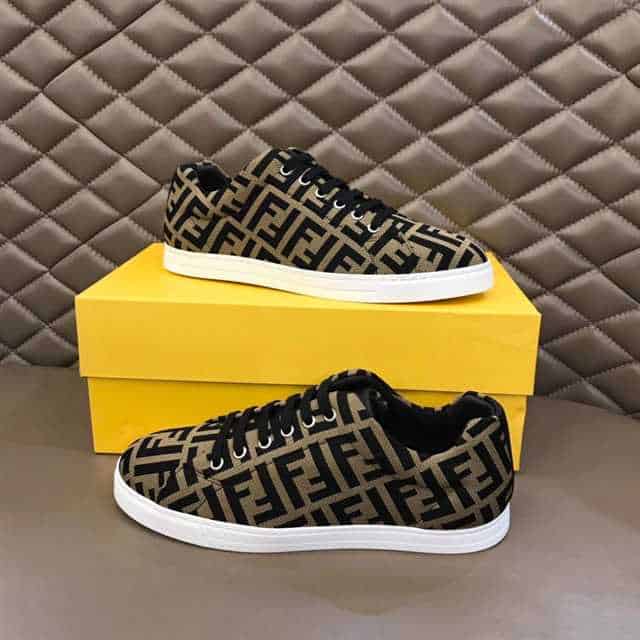FENDI FF MOTIF MESH SNEAKERS - FD15