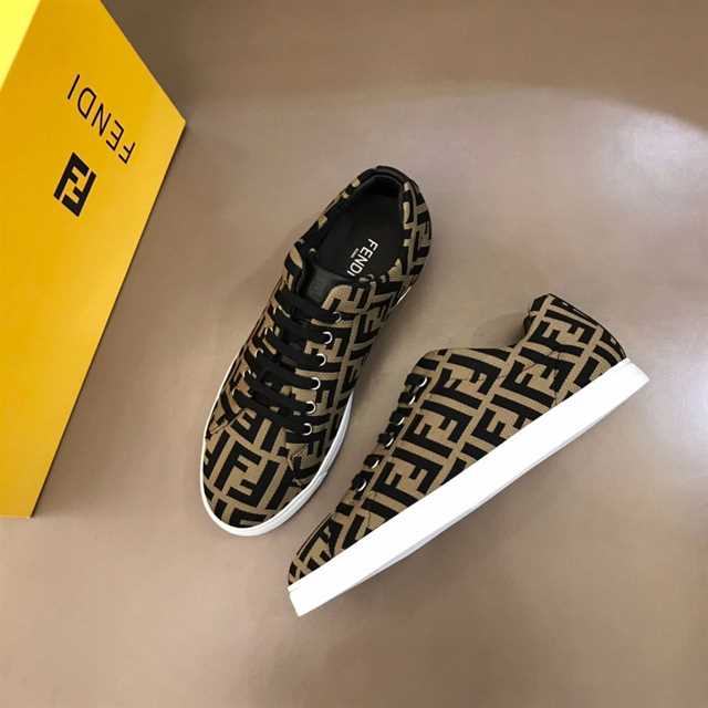 FENDI FF MOTIF MESH SNEAKERS - FD15