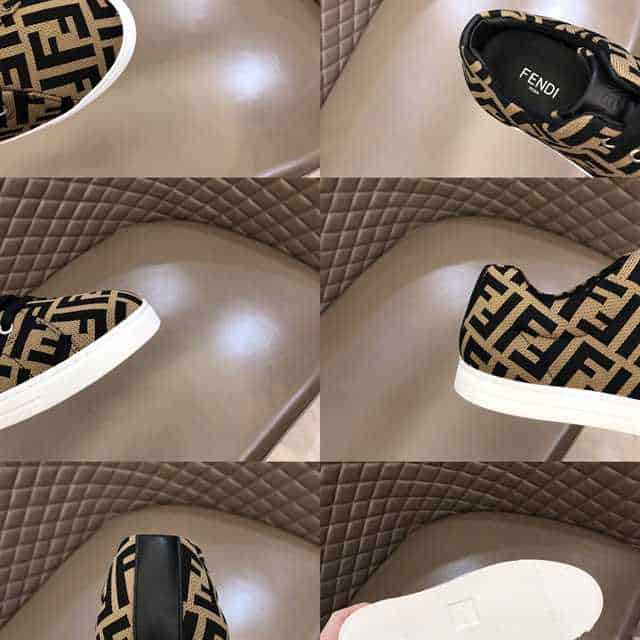 FENDI FF MOTIF MESH SNEAKERS - FD15