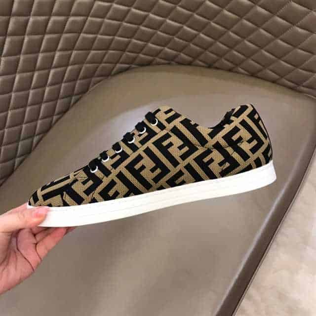 FENDI FF MOTIF MESH SNEAKERS - FD15