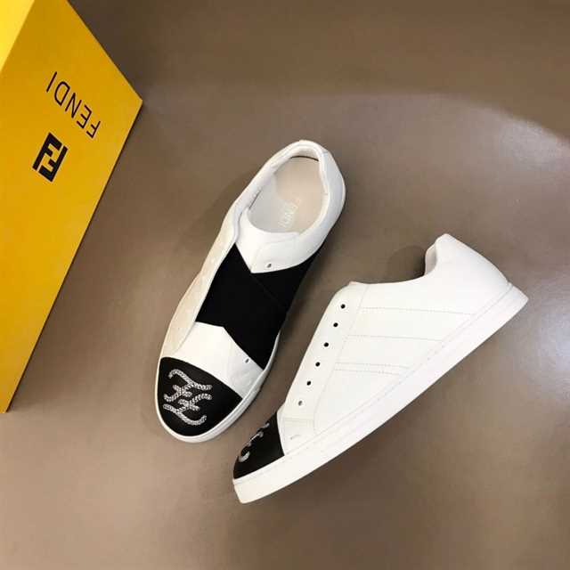 FENDI FF MOTIF SLIP-ON SNEAKERS - FD12