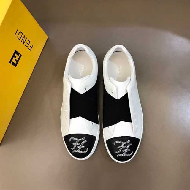 FENDI FF MOTIF SLIP-ON SNEAKERS - FD12