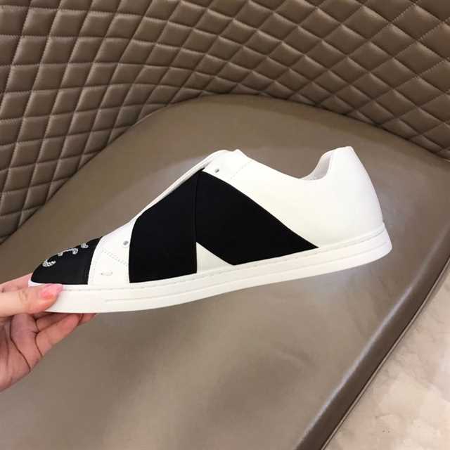 FENDI FF MOTIF SLIP-ON SNEAKERS - FD12