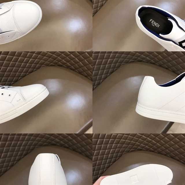 FENDI LOGO-STRAP LOW-TOP SNEAKERS - FD11