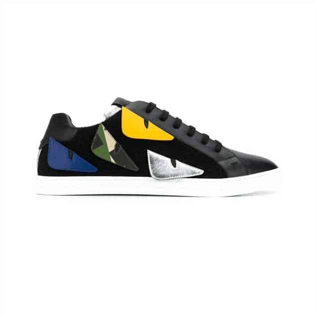 FENDI MONSTER EYES LOW-TOP TRAINERS SNEAKERS - FD05