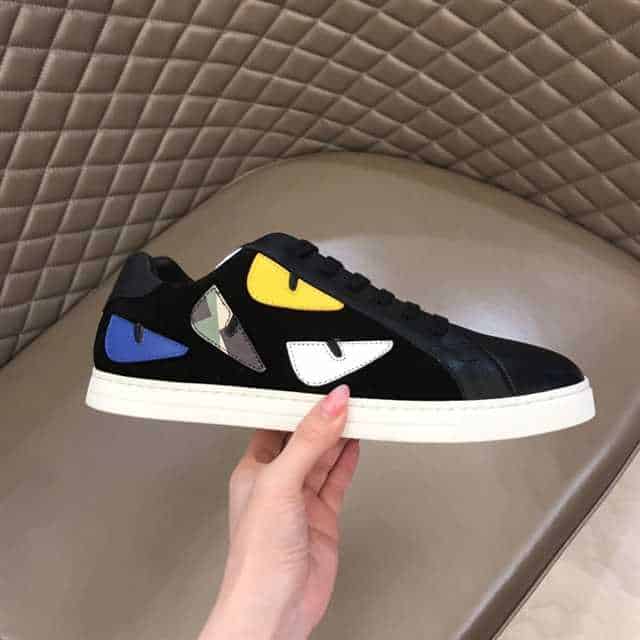 FENDI MONSTER EYES LOW-TOP TRAINERS SNEAKERS - FD05