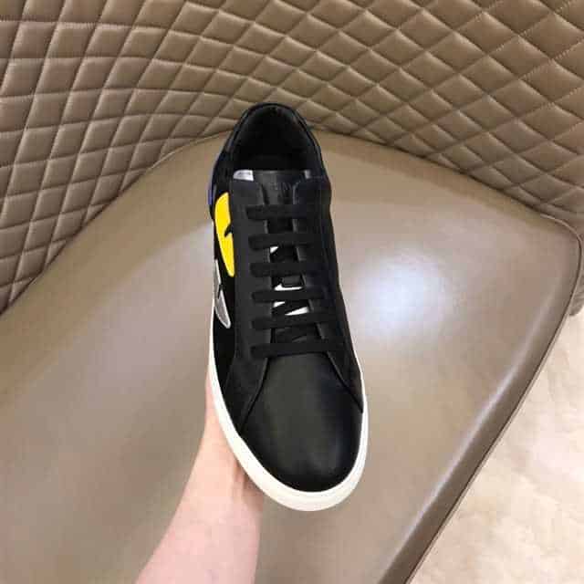 FENDI MONSTER EYES LOW-TOP TRAINERS SNEAKERS - FD05