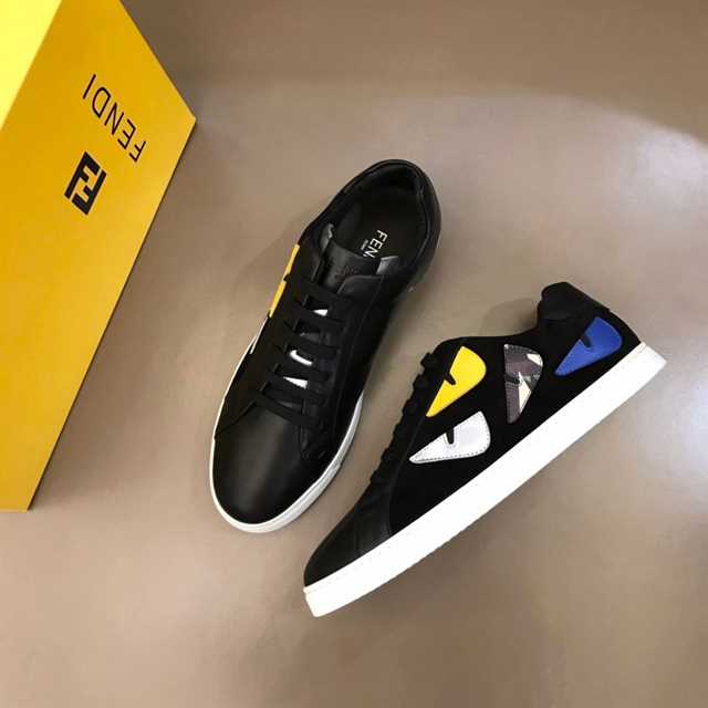 FENDI MONSTER EYES LOW-TOP TRAINERS SNEAKERS - FD05