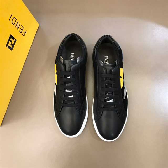 FENDI MONSTER EYES LOW-TOP TRAINERS SNEAKERS - FD05