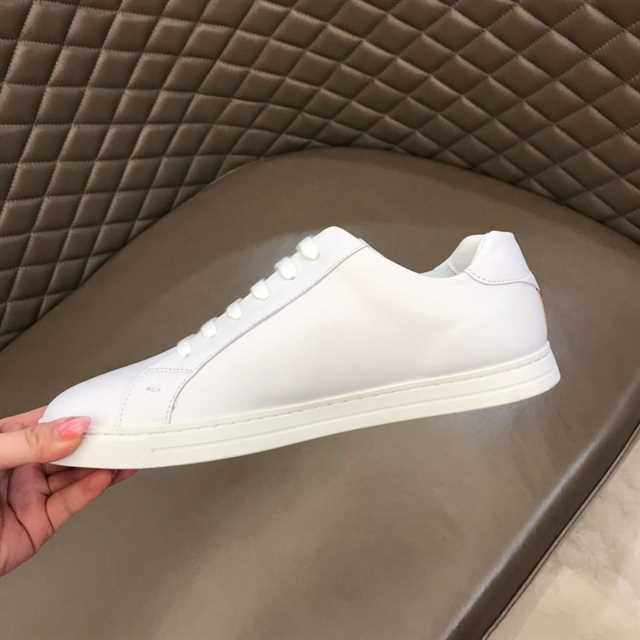 FENDI MONSTER EYES LOW-TOP TRAINERS SNEAKERS IN WHITE - FD06