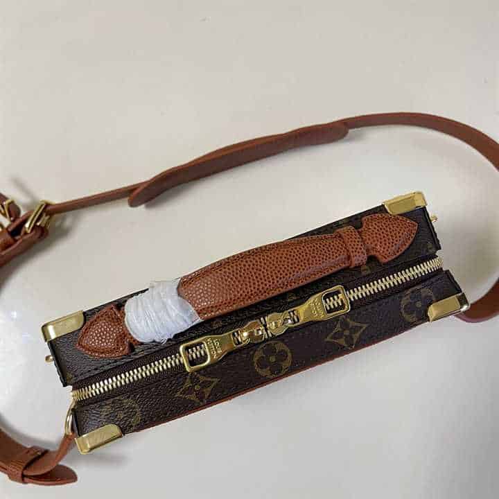 LOUIS VUITTON X NBA HANDLE TRUNK MONOGRAM COATED CANVAS TEXTILE LINING IN BROWN M45785