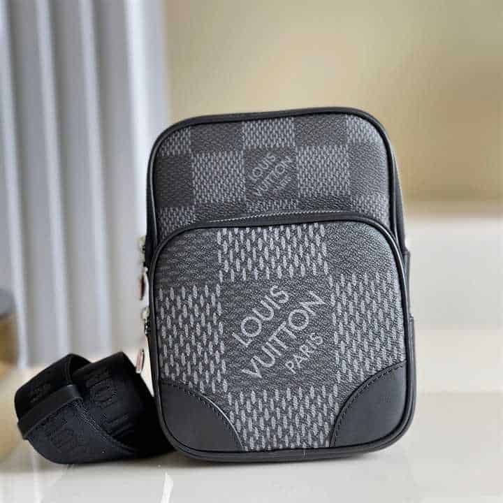 LOUIS VUITTON AMAZONE SLINGBAG GRAY DAMIER GRAPHITE 3D COATED CANVAS N50012