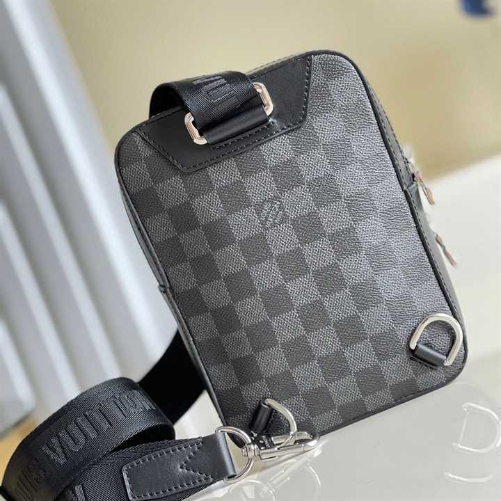 LOUIS VUITTON AMAZONE SLINGBAG GRAY DAMIER GRAPHITE 3D COATED CANVAS N50012