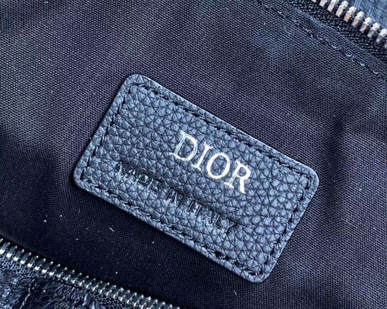 SADDLE BAG BLACK DIOR OBLIQUE JACQUARD