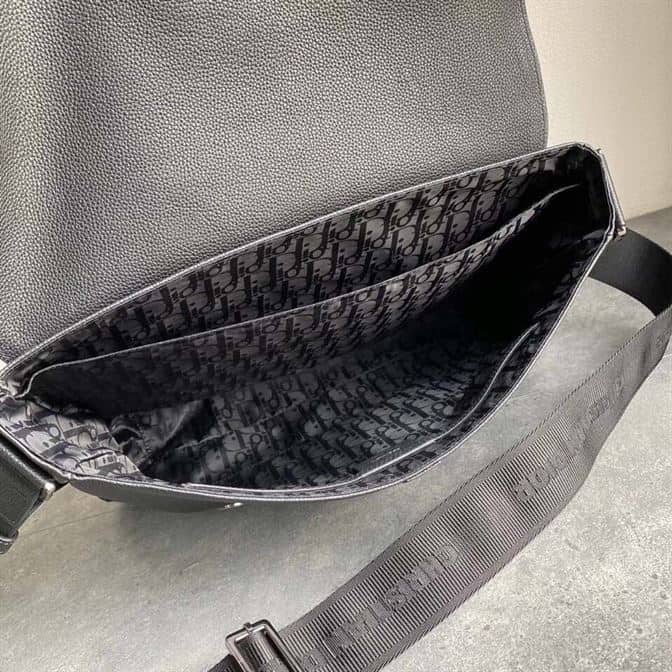 BEIGE AND BLACK DIOR OBLIQUE JACQUARD AND BLACK GRAINED CALFSKIN