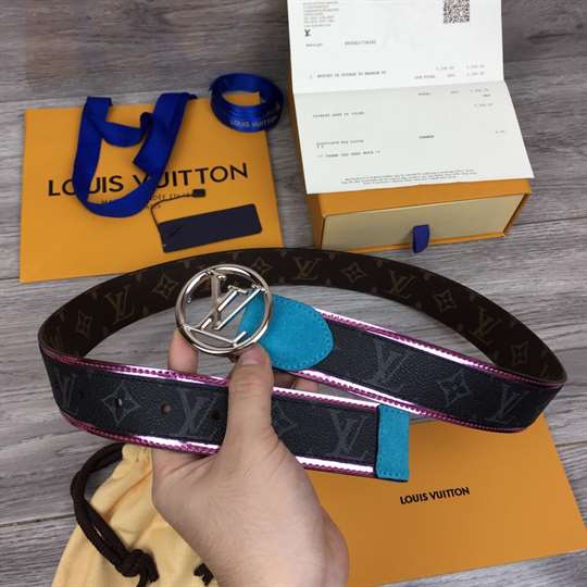LOUIS VUITTON LV CIRCLE 40MM BELT MONOGRAM ECLIPSE CANVAS - B143