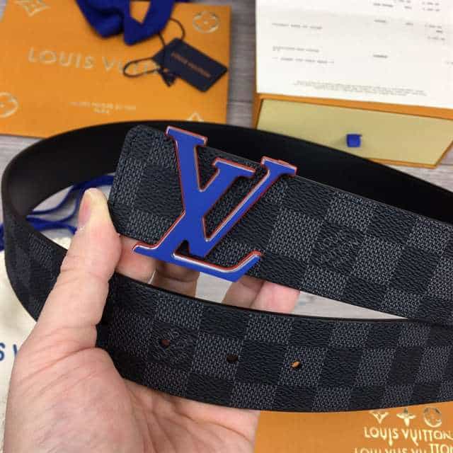 LOUIS VUITTON INITIALES 40MM REVERSIBLE DAMIER INFINI LEATHER BELT - B87