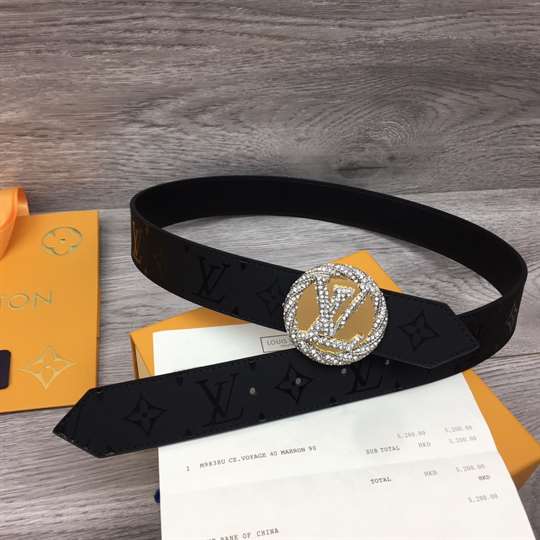 LOUIS VUITTON LV CIRCLE PLATE 35MM REVERSIBLE BELT - B155