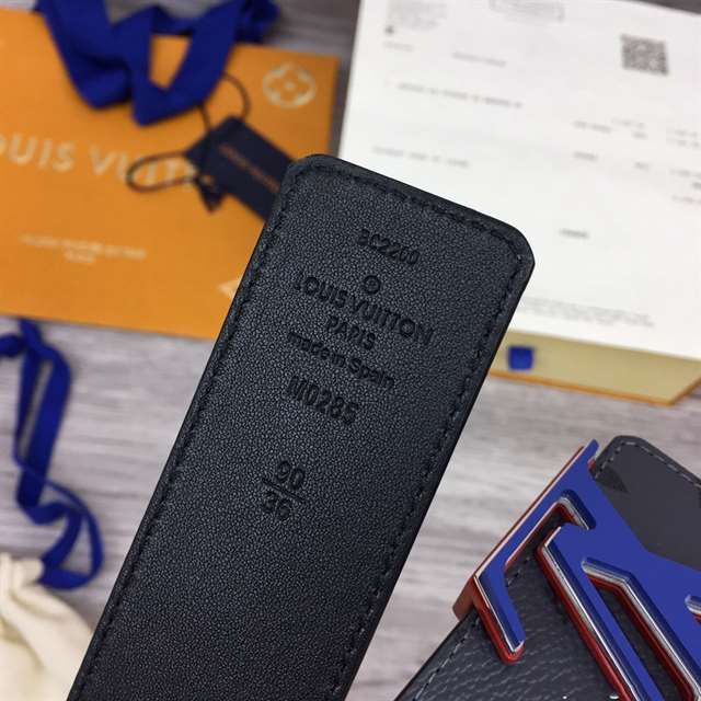 LOUIS VUITTON INITIALES 40MM REVERSIBLE MONOGRAM CANVAS BELT - B86