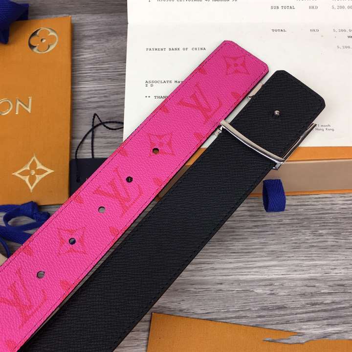 LOUIS VUITTON INITIALES 40MM REVERSIBLE BELT PINK - B81