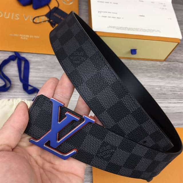 LOUIS VUITTON INITIALES 40MM REVERSIBLE DAMIER INFINI LEATHER BELT - B87