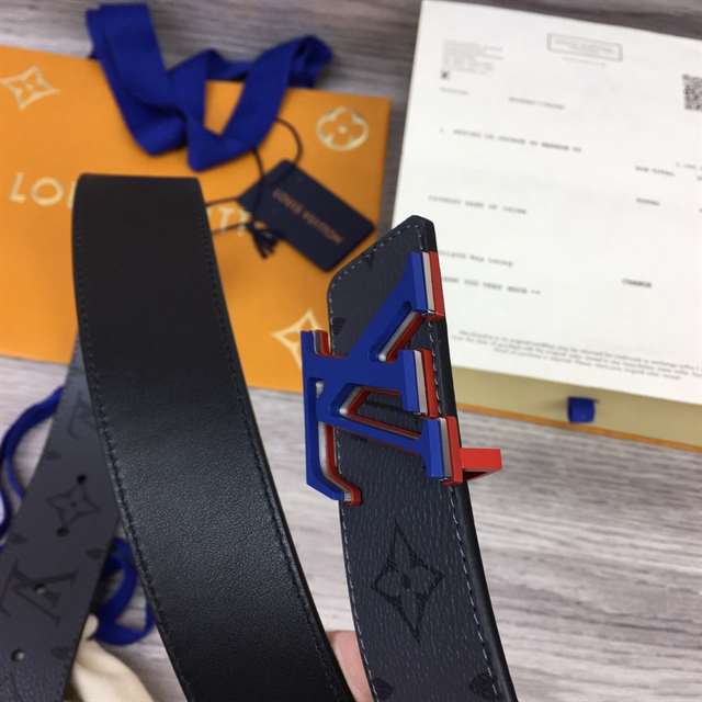 LOUIS VUITTON INITIALES 40MM REVERSIBLE MONOGRAM CANVAS BELT - B86