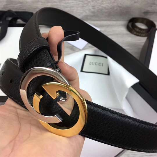GUCCI BELT WITH INTERLOCKING G BUCKLE - B36