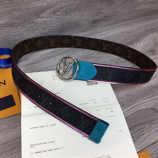LOUIS VUITTON LV CIRCLE 40MM BELT MONOGRAM ECLIPSE CANVAS - B143