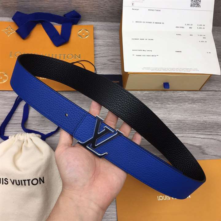 LOUIS VUITTON OPTIC 40MM REVERSIBLE BELT BLUE/BLACK - B78