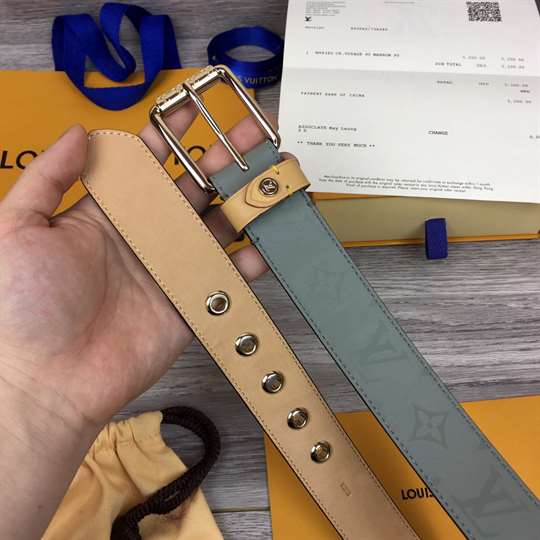 LOUIS VUITTON BELT VOYAGER MONOGRAM 35MM GREY - B148