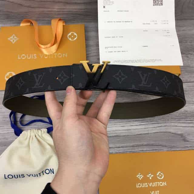 LOUIS VUITTON INITIALES 40MM REVERSIBLE MONOGRAM CANVAS BELT - B93