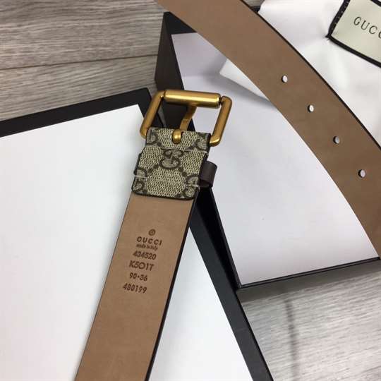 GUCCI SNAKE PRINT GG SUPREME BELT - B42