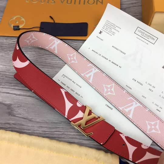 LOUIS VUITTON WOMEN'S ICONIC 30MM REVERSIBLE BELT RED - B145