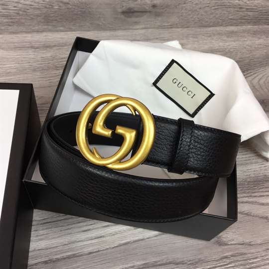 GUCCI INTERLOCKING GG LEATHER BELT - B33