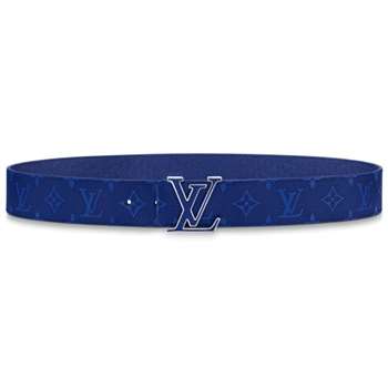 LOUIS VUITTON MEN'S INITIALES 40MM REVERSIBLE BELT BLUE - B117