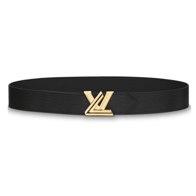 LOUIS VUITTON EPI LEATHER LV TWIST 40MM BELT M0068W BLACK - B138