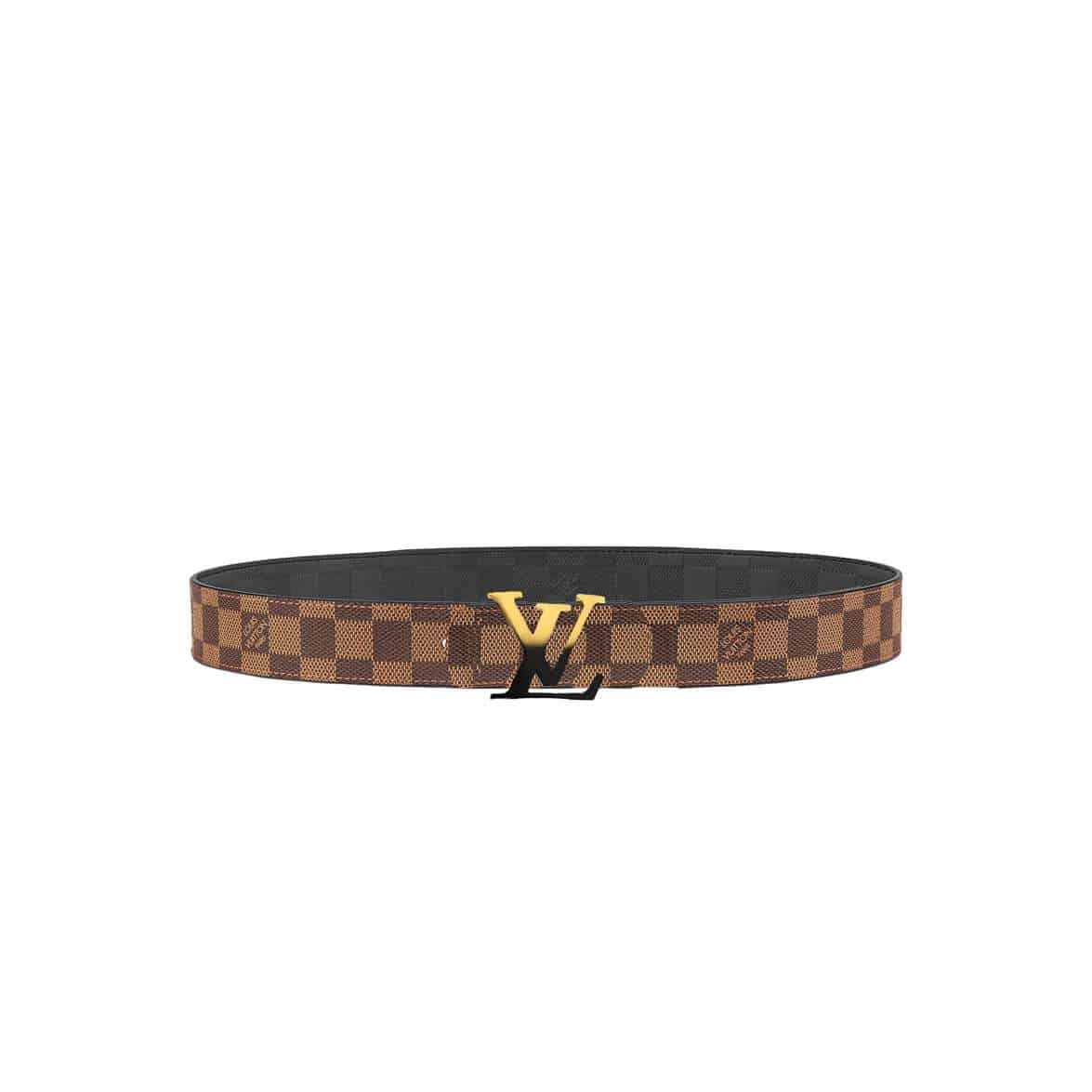 LOUIS VUITTON INITIALES 40MM REVERSIBLE DAMIER EBENE CANVAS BELT - B89